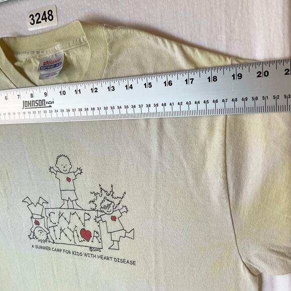 Hanes Men’s Short Sleeve T-shirt size M (38-40), Tie Dye Yellow, Camp Taylor - Picture 2 of 7